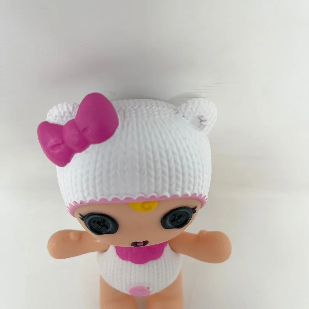 Lalaloopsy Babies Newborns Huggy Made from a Teddy w Bottle White Pink Rare
